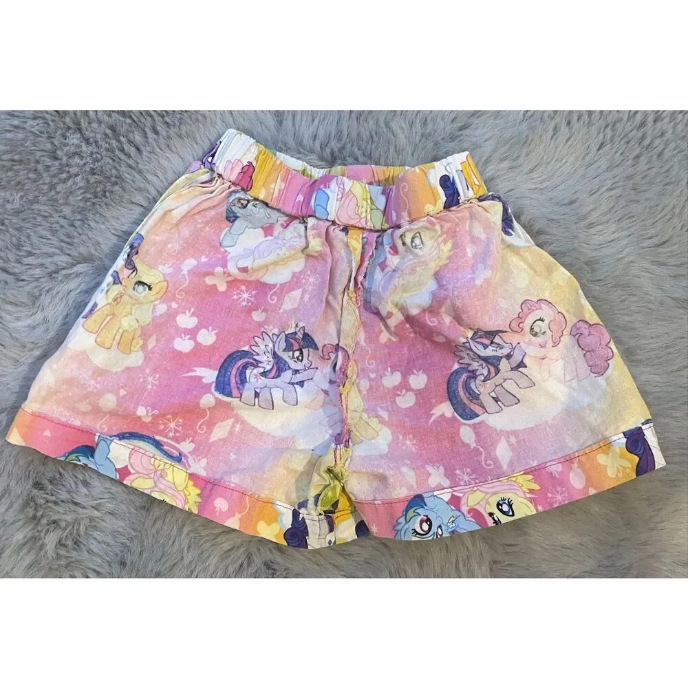 My Little Pony Fabric Handmade Shorts little girls Sz 3/4
